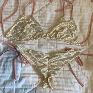 Pink mermaid bikini